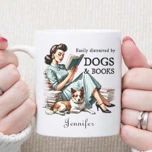 Bok och Hund älskare Mugg