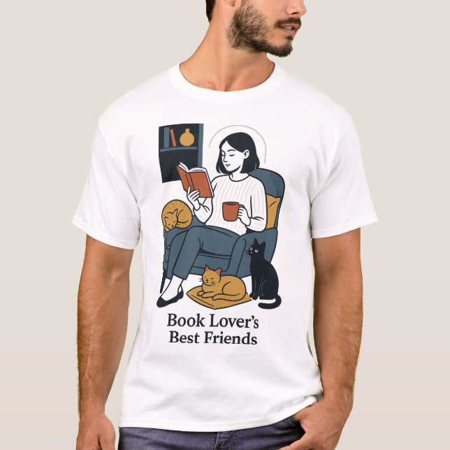 Bok och katter t shirt (Framsida)