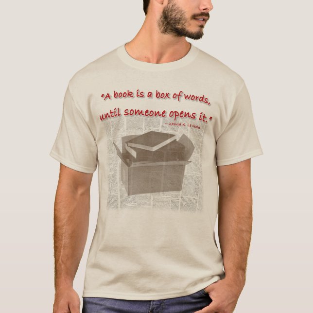 bok- och lästematad t-shirt (Framsida)