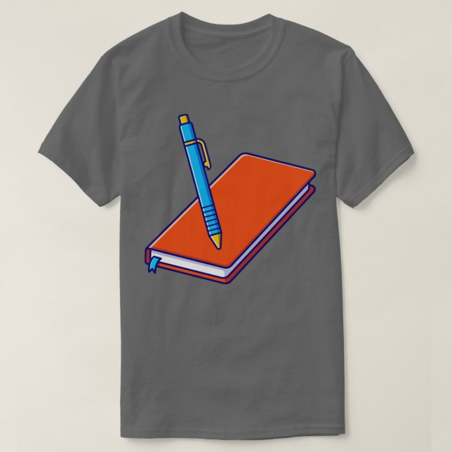 Bok och penna t shirt (Design framsida)