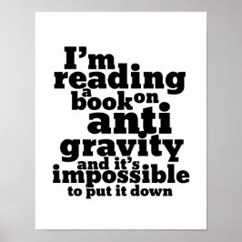 Bok om Anti Gravity Funny Science Geek Puns Poster