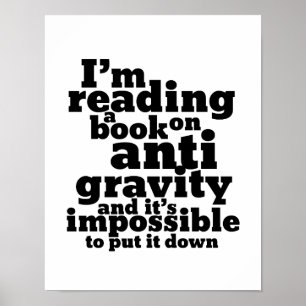 Bok om Anti Gravity Funny Science Geek Puns Poster