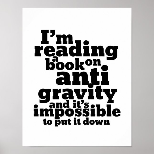 Bok om Anti Gravity Funny Science Geek Puns Poster (Framsidan)