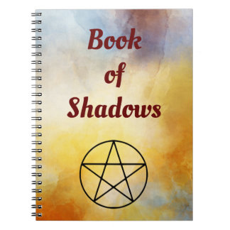 Bok om skuggor Akvarell Bakgrund Pentagram Anteckningsbok