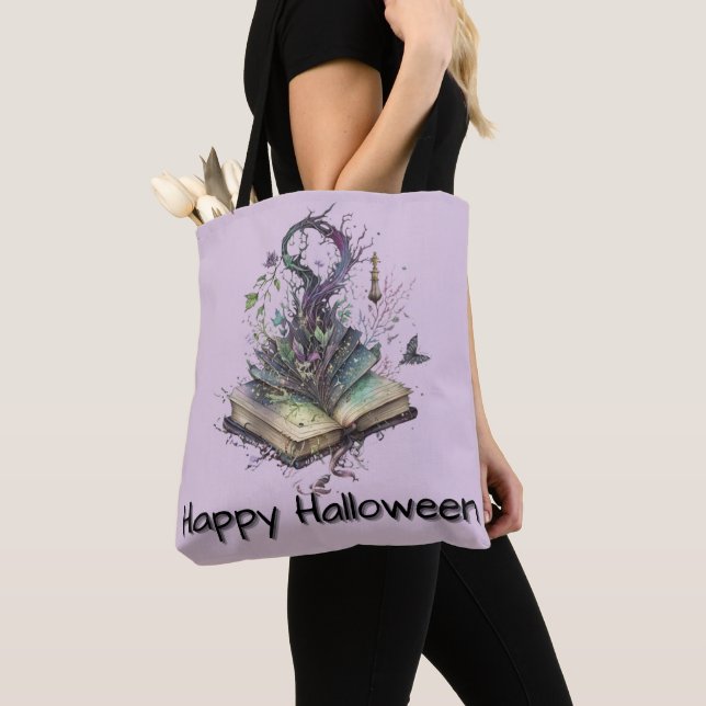 Bok om skuggor Häxkonst Pagan Wiccan Halloween Tygkasse (Närbild)