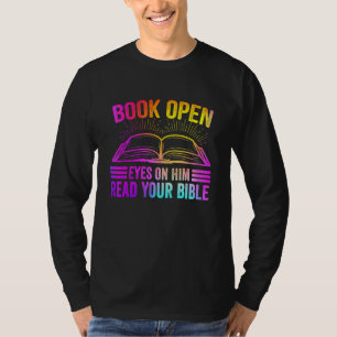 Bok Open Öga på att läsa bibeln T Shirt