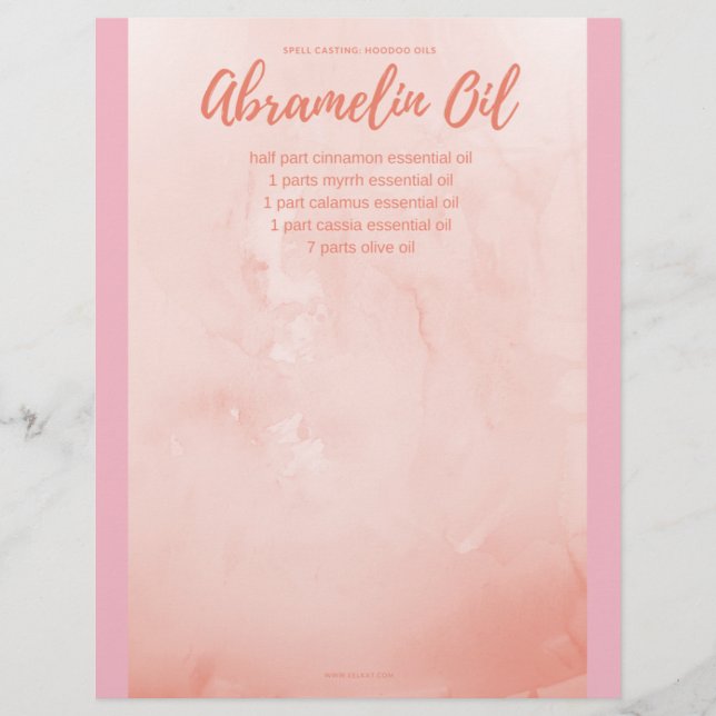 Bok på Shadows Page: Spell Casting: Abramelin Oil (Framsida)