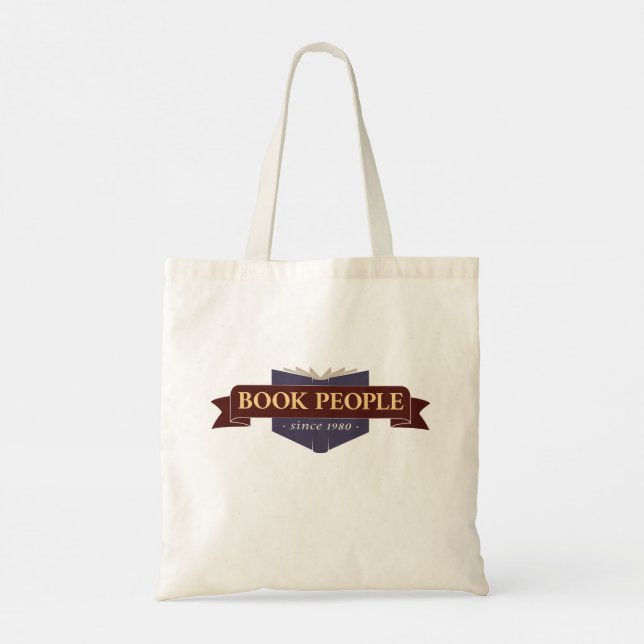Bok People Tote Bag Tygkasse (Baksida)
