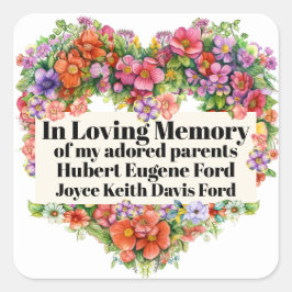 Bok Plattor i minnesmärke Fyrkantigt Klistermärke