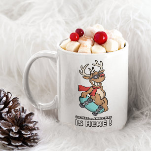 Bok Pop Art Stil Julafton Vintage Tecknad Kaffemugg