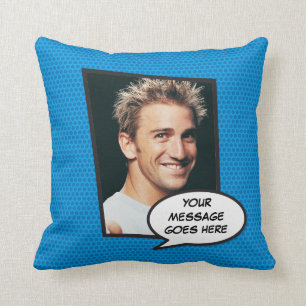 Bok-popup-bilden Photo Namn Roligt Retro Tecknad Kudde