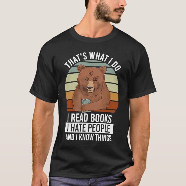 Bok Read Bokar Hate People och jag känner Sak T Shirt (Framsida)
