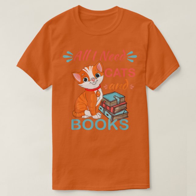 Bok Reader behöver bara Bokar Cats Funny Boo T Shirt (Design framsida)