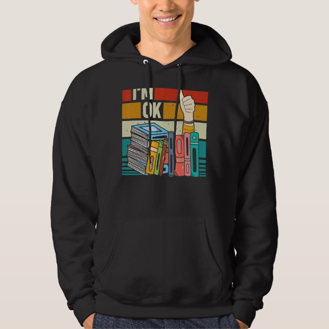 Bok Reader Bookworm Hoodie (Framsida)