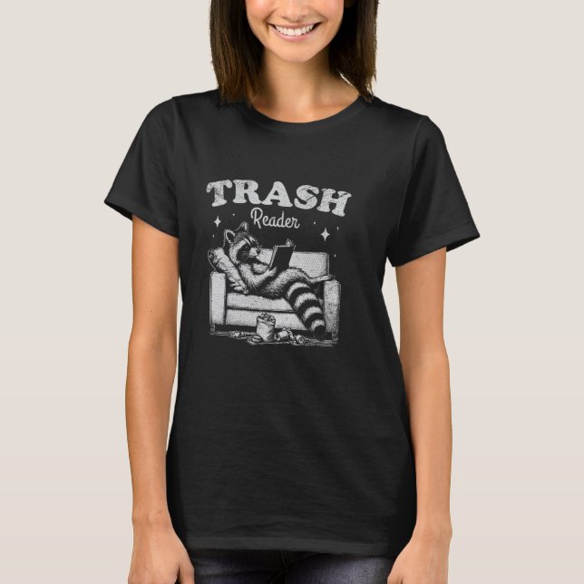 Bok Reader lustig Raccoon Sopor Reader Pun Women M T Shirt (Framsida)