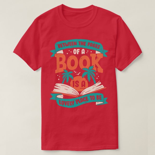 Bok Reader Reading Älskare Gift T Shirt (Design framsida)