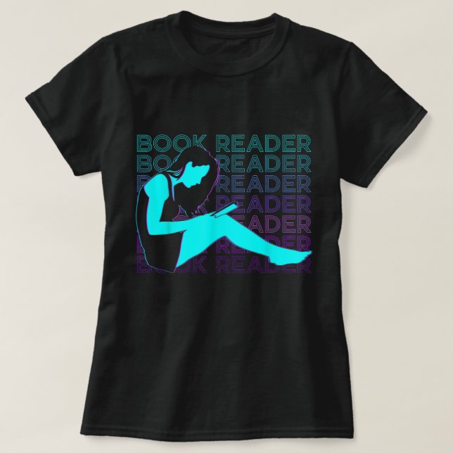 Bok Reader Retro T-Shirt (Design framsida)