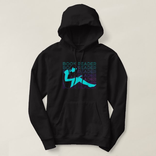 Bok Reader Retro T-Shirt Hoodie (Design framsida)