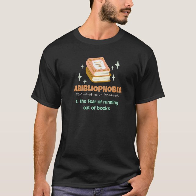 Bok Reading Bookworm Reader Abiblifobi Definition T Shirt (Framsida)