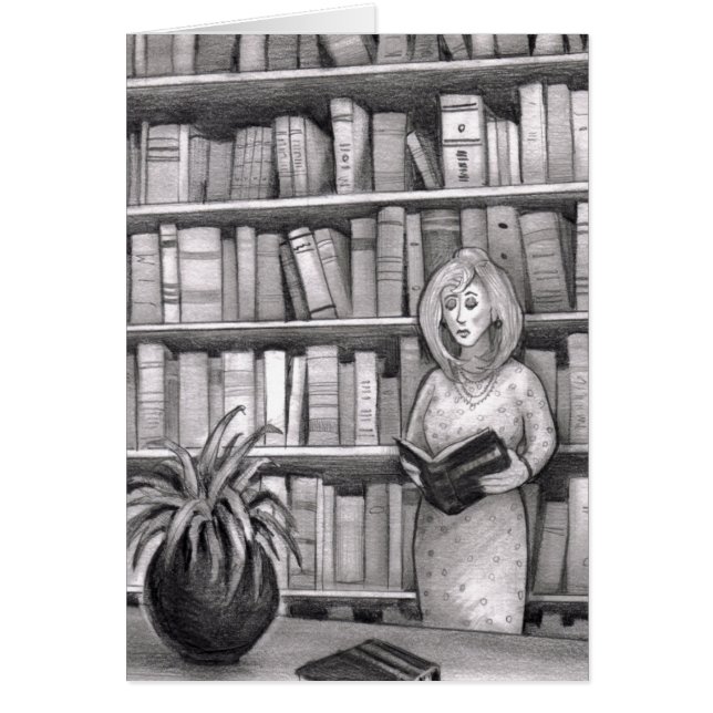 Bok Reading Hälsningskort (Framsidan)
