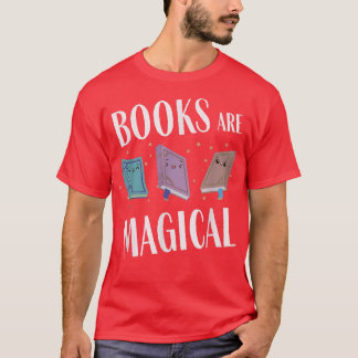 Bok Reading Kawaii Bokar Magic Bok Älskare T Shirt