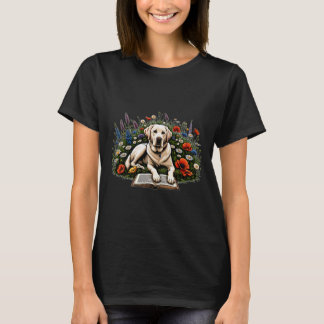 Bok Reading Labrador Retriever Hund Puppy Älskare T Shirt