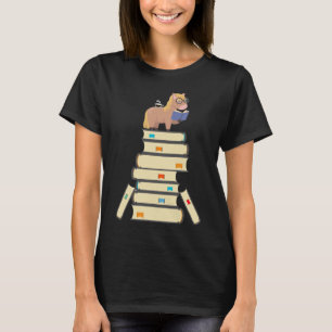 Bok Reading Pony Tea Coffee Kawaii Bookworm Horse T Shirt