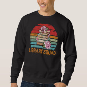 Bok Reading Vin bibliotek Squad Librarian Bookworm Lång Ärmad Tröja