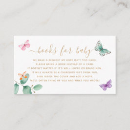 Bok Request Baby Shower Butterfly Eucalyptus Tilläggskort