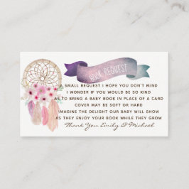 Bok Request Baby Shower Inbjudan Infoga - Boho Dik
