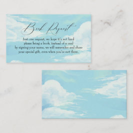 Bok Request Bokar för Baby blue Himlar Cloud Visitkort