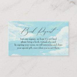Bok Request Bokar för Baby blue Himlar Cloud Visitkort