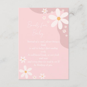 Bok Request Dikt Baby Shower Rosa Boho Tilläggskort