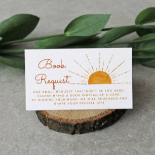 Bok Request Gult Sol Baby Shower Tilläggskort