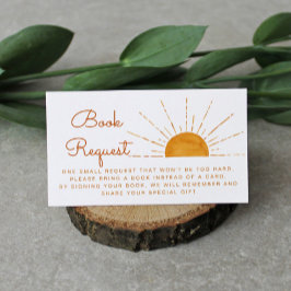 Bok Request Gult Sol Baby Shower Tilläggskort