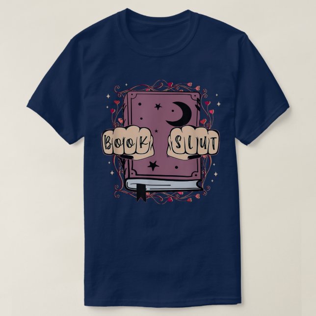 Bok Slutt Mörk Romantik Fantasy Reader Librarian B T Shirt (Design framsida)