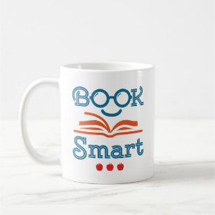 Bok Smart Funny Reading Älskare bokmask Kaffemugg