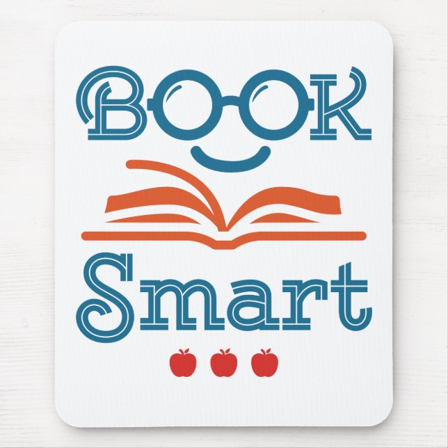 Bok Smart Funny Reading Älskare bokmask Musmatta (Framsidan)