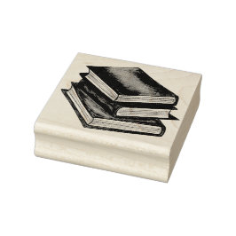 Bok Stack Bibliotek Läsutbildning i läs- och skriv Stämpel