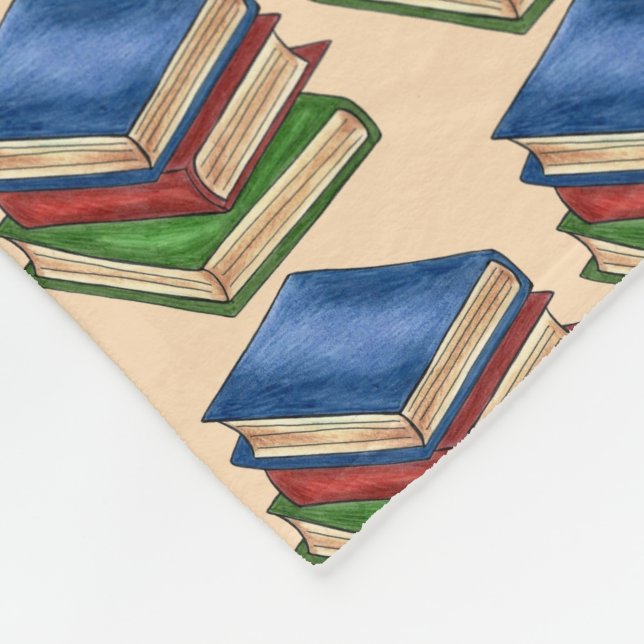 Bok Stack Bibliotek skolinstruktör Rektor Libraria Fleecefilt (Hörn)