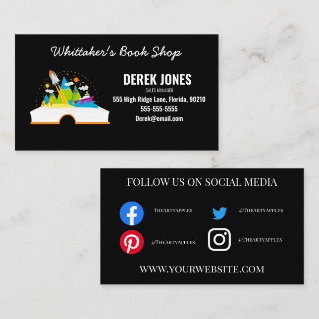 bok-studiegrupp bibliotek visitkort (Fram/baksida)