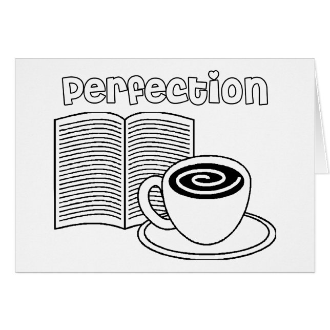Bok- & Teaperfektion Hälsningskort (Framsidan Horizontal)