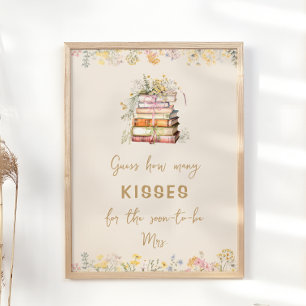 Bok tema hur många Kisses-Möhippa-spel Poster