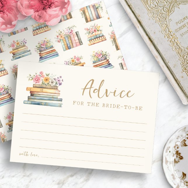 Bok temadokort inbjudningar (Book Theme Advice Card
)