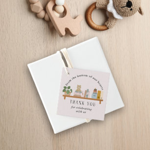 Bok Them Shelf Baby Shower Girl Gåvor Etiketter