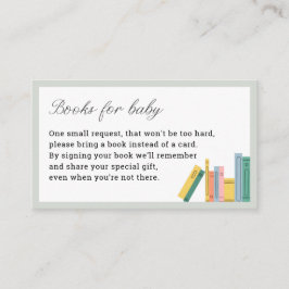 Bok Theme Baby Shower Bokar för Baby Tilläggskort