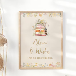 Bok Theme Boho Möhippa Advice och Önskemål Poster