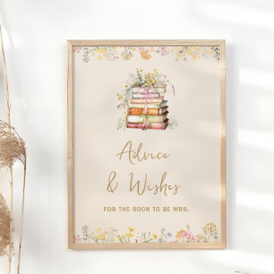 Bok Theme Boho Möhippa Advice och Önskemål Poster
