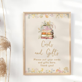 Bok Theme Boho Möhippa Cards och Gåvor Poster
