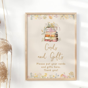 Bok Theme Boho Möhippa Cards och Gåvor Poster